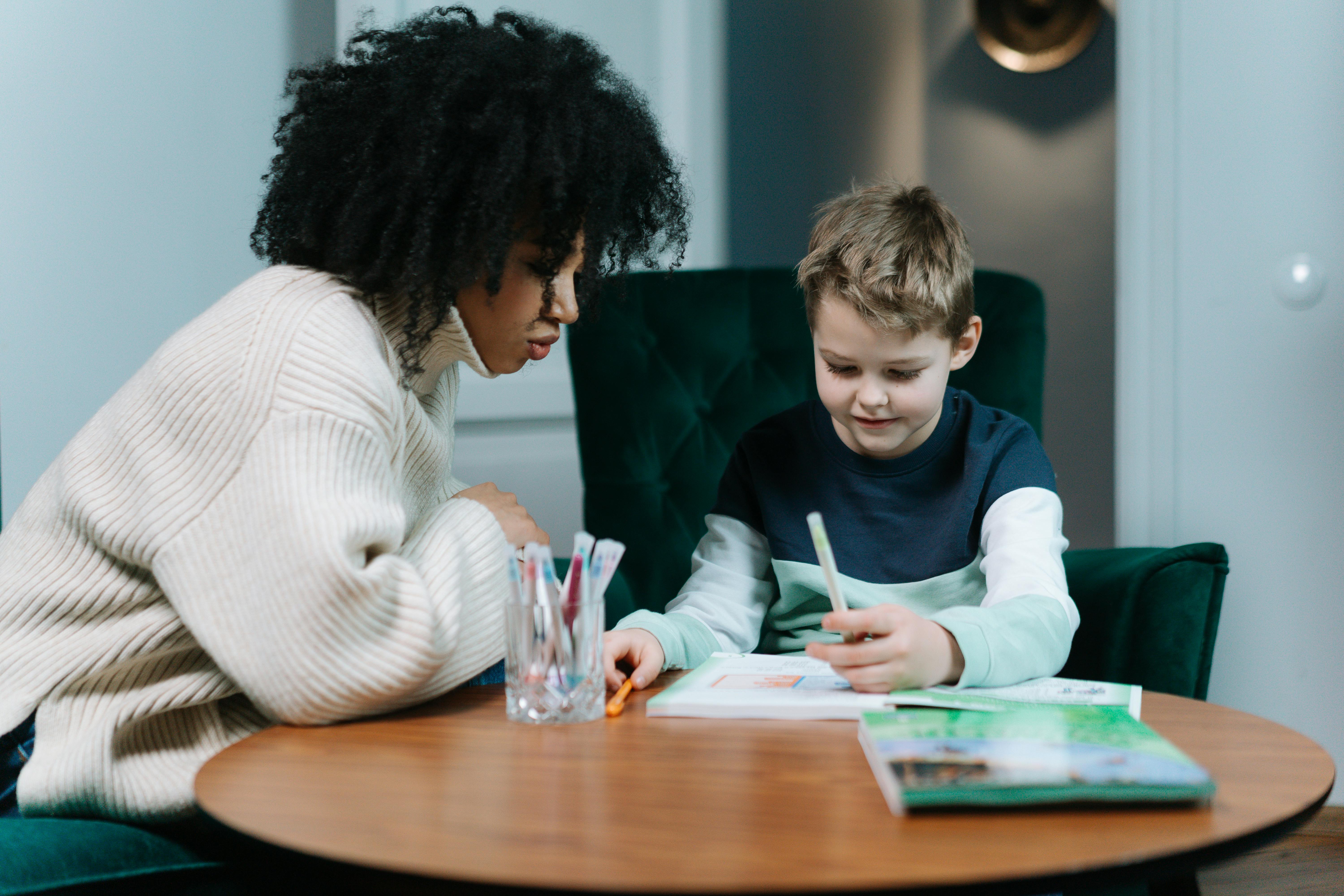 A student receiving mentorship