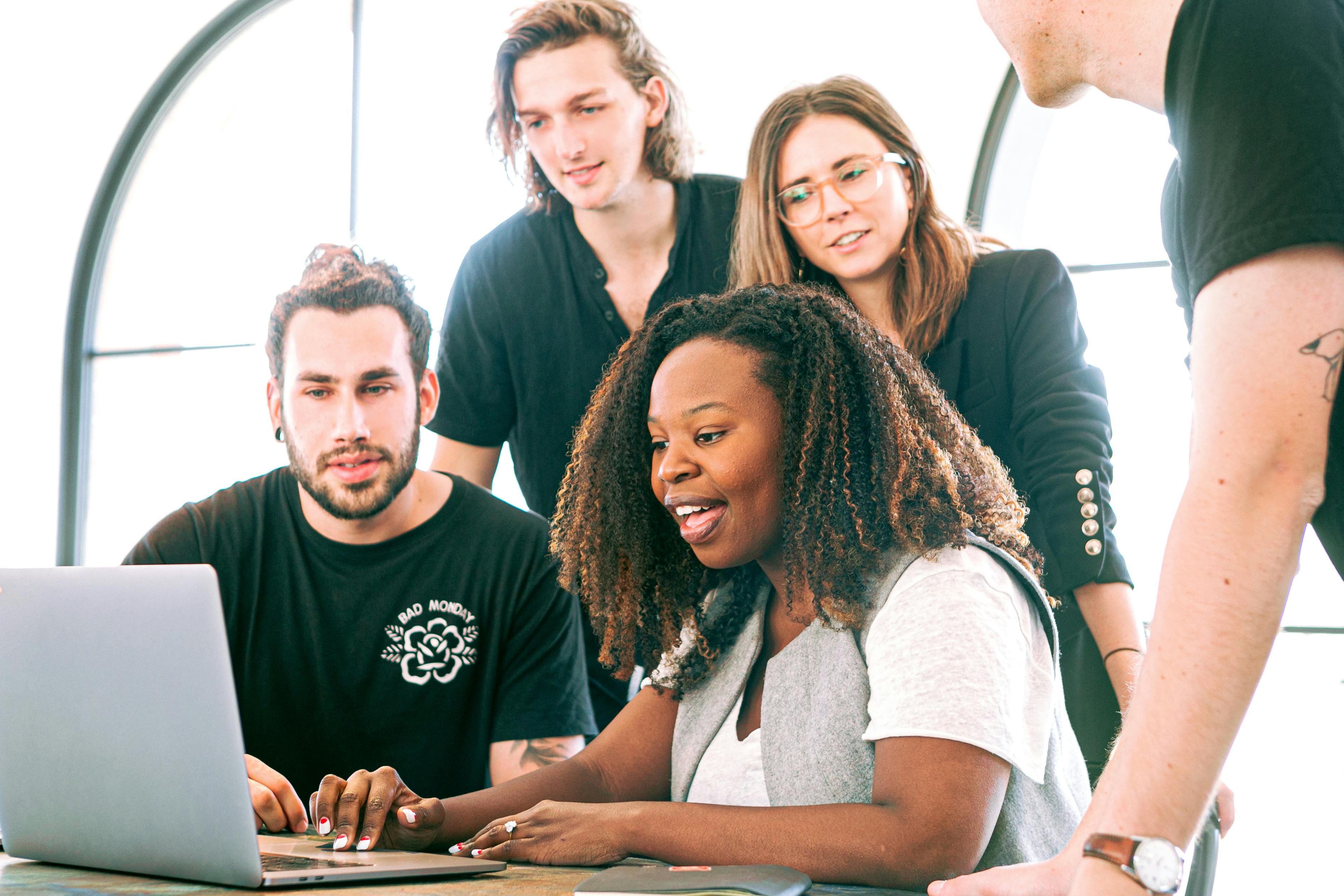 A student receiving mentorship