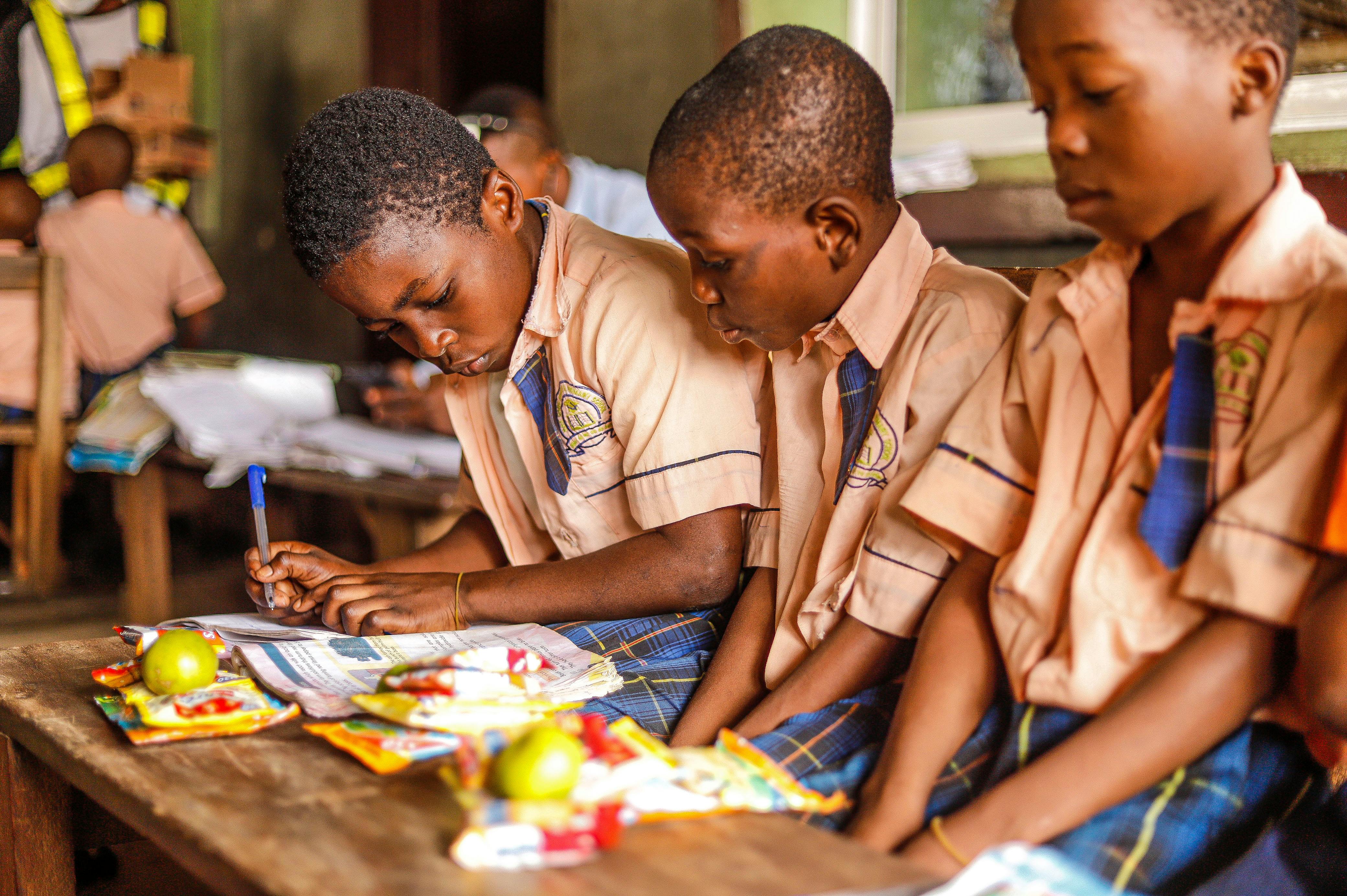 Students learning in classroom